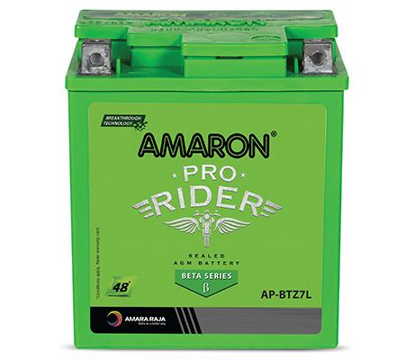 Amaron Pro Rider APBTZ7L 7Ah Two-Wheeler Battery | 48 Months Warranty