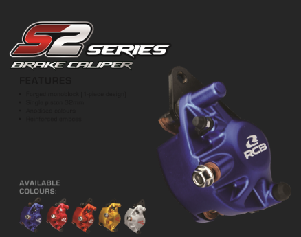 RCB Golden Brake Caliper S2 Series for Yamaha Aerox 155/ R15 - 01BC022G