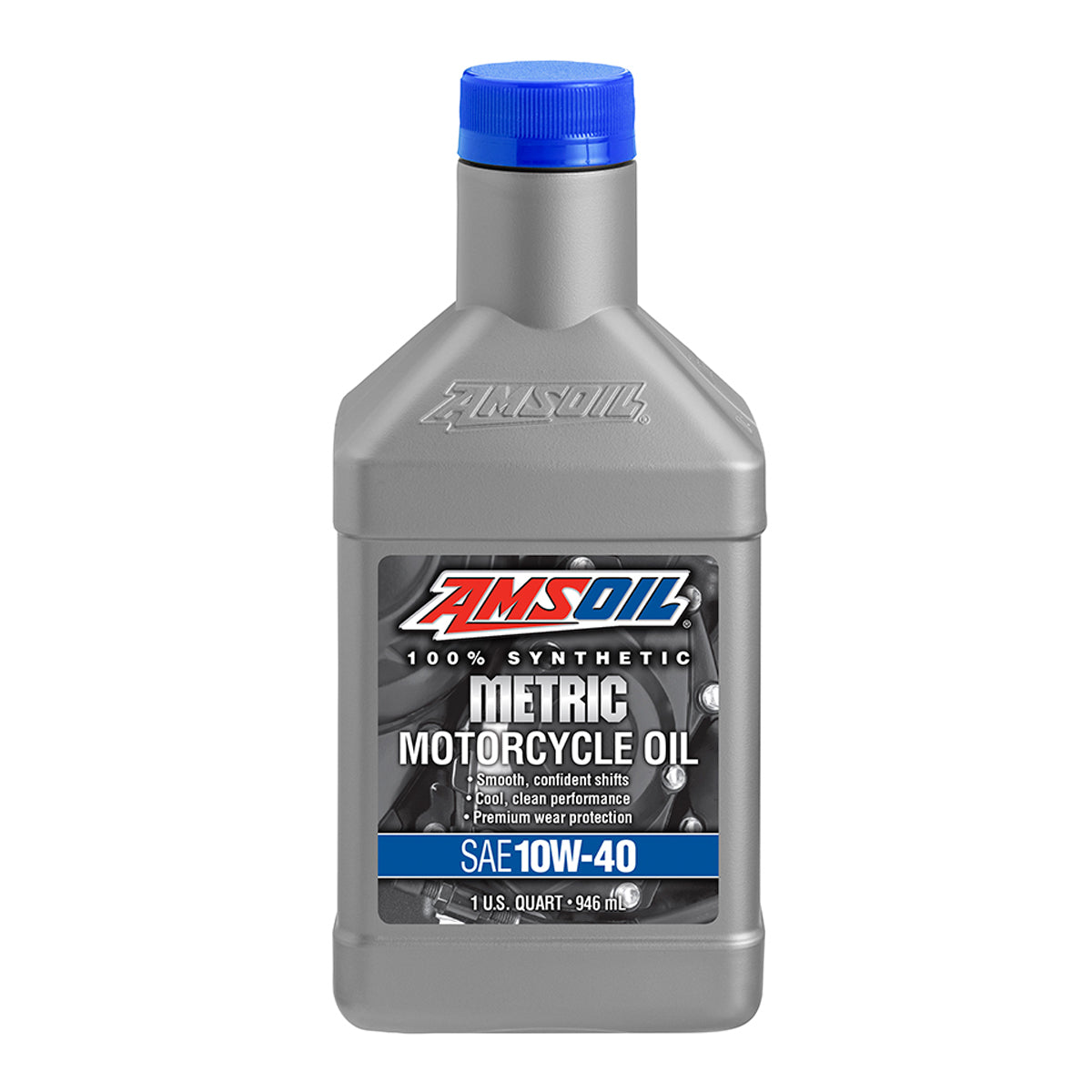 AMSOIL Fully Synthetic Metric Motorcycle Engine Oil SAE 10W-40 - MCFQT
