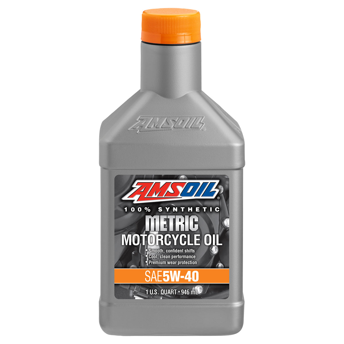 AMSOIL Fully Synthetic 5W-40 Metric Motorcycle Engine Oil - MMFQT