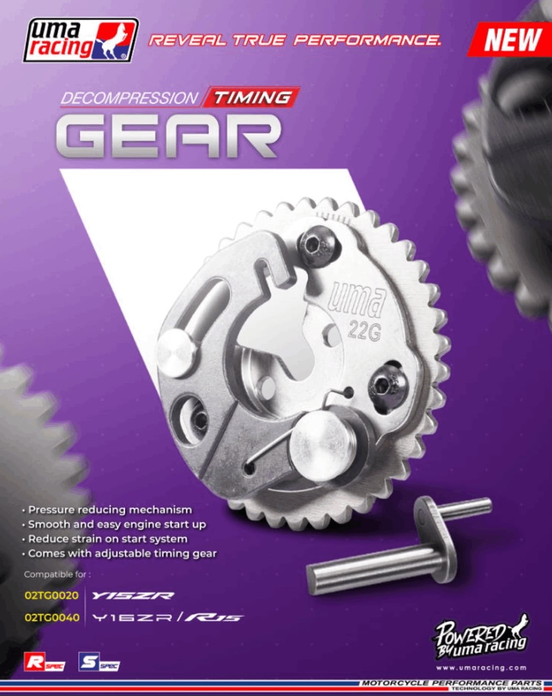 UMA Racing Timing Chain Gear for Yamaha MT/ R15 V3/ V4 - 02TG0040