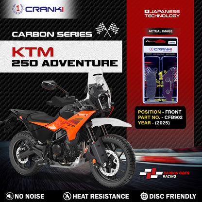 Crank1 Carbon Brake Pads For KTM 250 Adventure (2025) - Front - CFB902