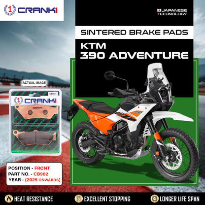 Crank1 Sintered Brake Pads For KTM 390 Adventure (2025 Onwards) - Front - CB902