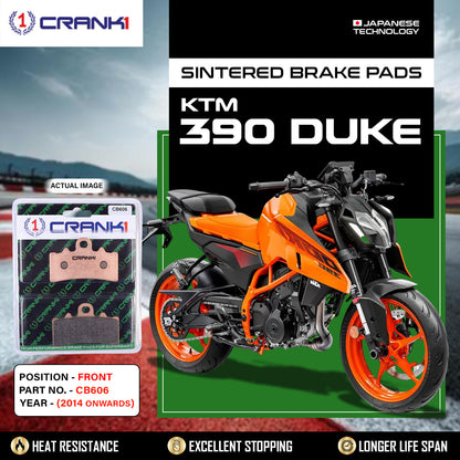 Crank1 Sintered Brake Pads For KTM 390 Duke (2014 Onwards) - Front - CB606