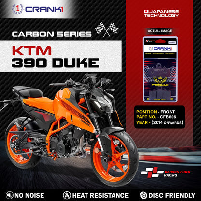 Crank1 Carbon Brake Pads For KTM 390 Duke (2014 Onwards) - Front - CFB606