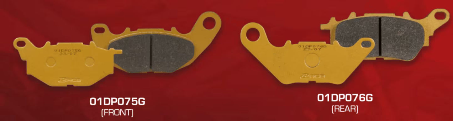 RCB S2-D2 Gold Series Brake Pads for Yamaha YZF R3/ MT 03 - 01DP075G/ 01DP076G