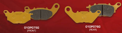 RCB S2-D2 Gold Series Brake Pads for Yamaha YZF R3/ MT 03 - 01DP075G/ 01DP076G