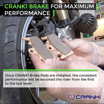 Crank1 Sintered Brake Pads For Triumph Explorer CX (2013) - Front - CB632 - 2 Sets