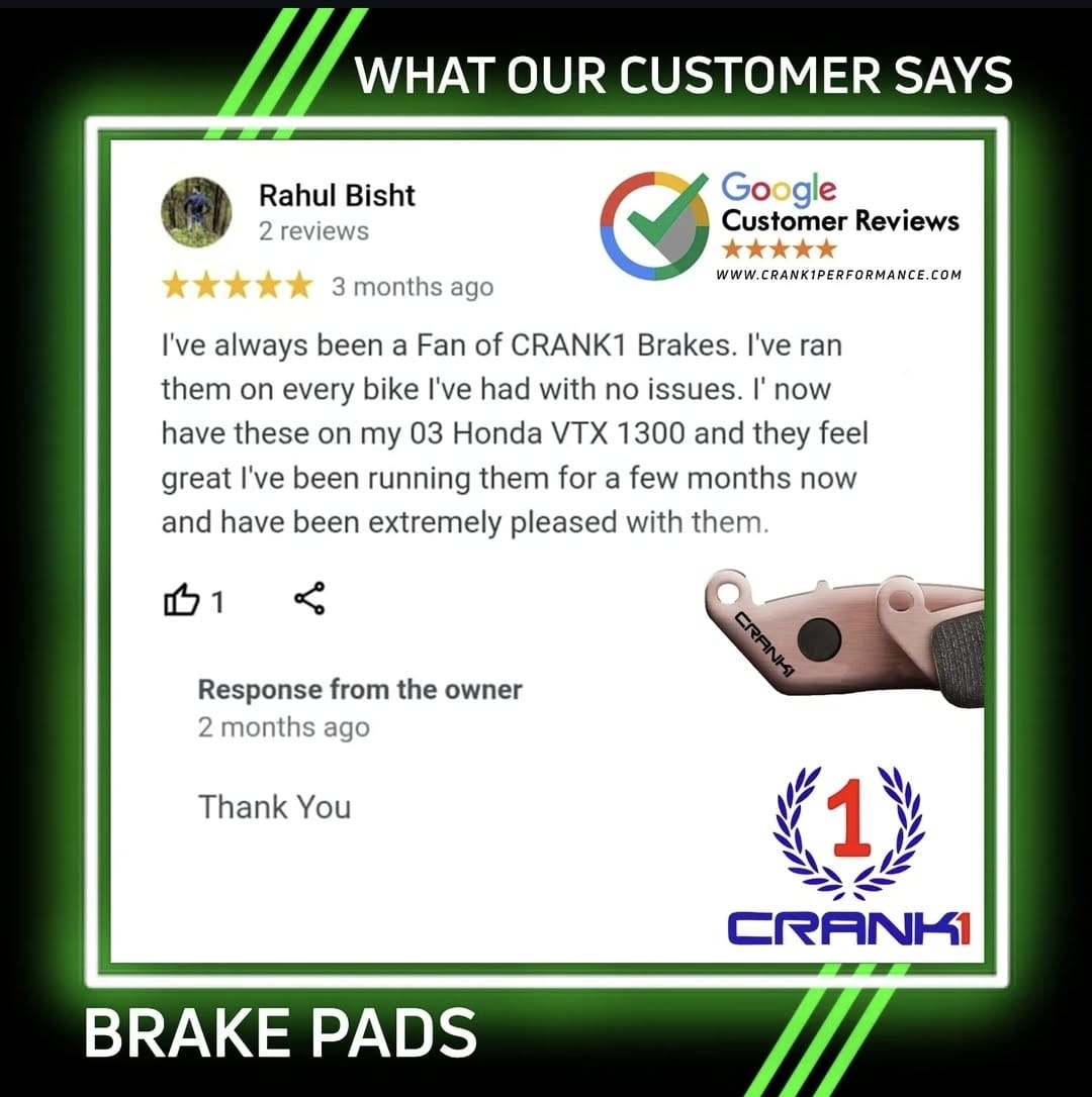 Crank1 Sintered Brake Pads For BMW S 1000 XR (2018-2019) - Front - CB036 - 2 Sets