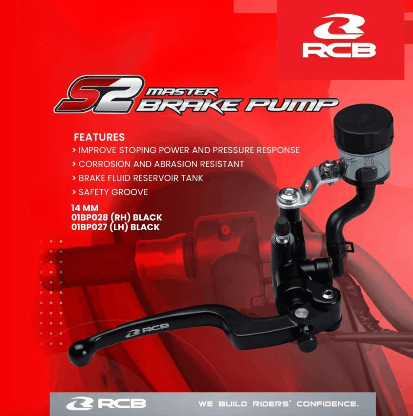 RCB S2 Series Master Brake Pump LHS/ RHS R106 - 01BP027B