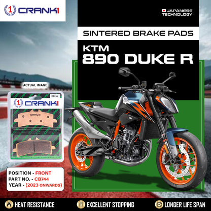 Crank1 Sintered Brake Pads For KTM 890 Duke R (2023 Onwards) - Front - CB744 - 2 Sets