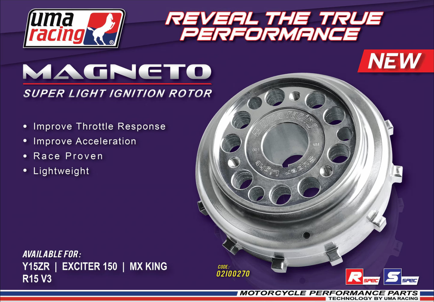 UMA Racing Super Light Ignition Rotor for Yamaha MT/ R15 V3/ V4 - 02I00270