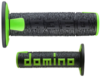 Domino Black and Green Off Road Grips - A36041C4044A7-0