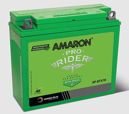 Amaron Pro Rider 12APBTX7R 7Ah Two-Wheeler Battery | 48 Months Warranty