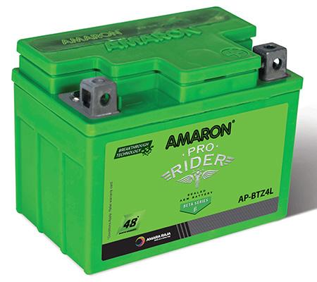 Amaron Pro Rider APBTZ4L 4Ah Two-Wheeler Battery | 48 Months Warranty