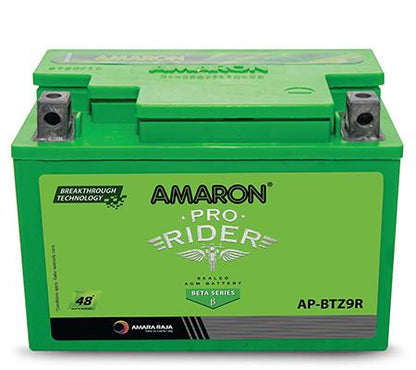 Amaron Pro Rider APBTZ9R 9Ah Two-Wheeler Battery | 48 Months Warranty