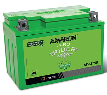 Amaron Pro Rider APBTZ9R 9Ah Two-Wheeler Battery | 48 Months Warranty