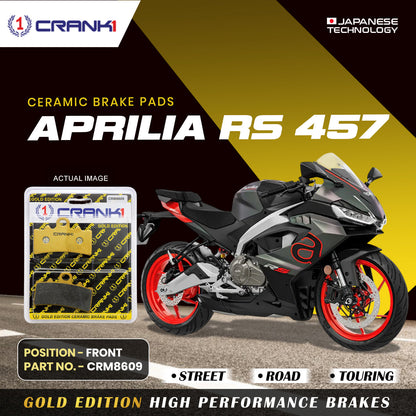 Crank1 Ceramic Brake Pads For Aprilia RS 457 - Front - CRM8609