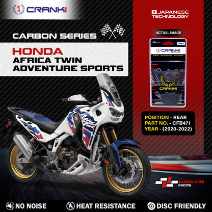 Crank1 Carbon Brake Pads For Honda  Africa Twin Adventure Sports (2020-2022) - Rear - CFB471