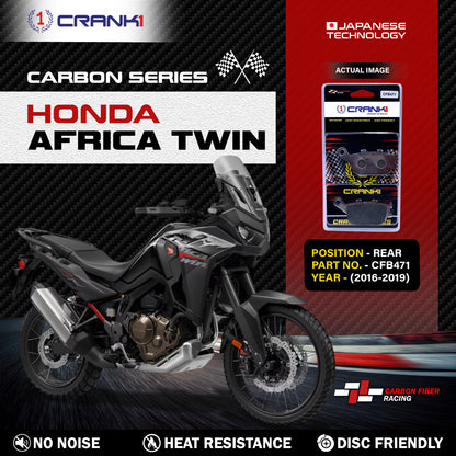 Crank1 Carbon Brake Pads For Honda Africa Twin (2016-2019) - Rear - CFB471