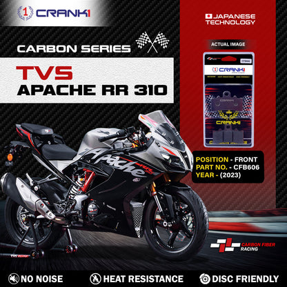 Crank1 Carbon Brake Pads For TVS Apache RR 310 (2023) - Front - CFB606