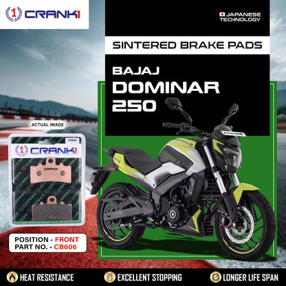 Crank1 Sintered Brake Pads For Bajaj Dominar 250 - Front - CB606