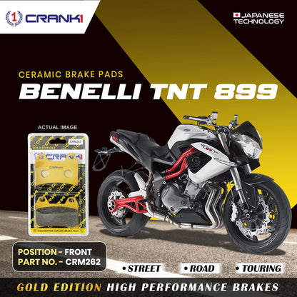 Crank1 Ceramic Brake Pads For Benelli TNT 899 - Front - CRM262 - 2 Sets