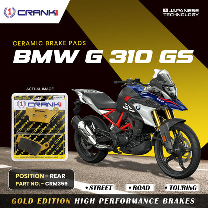 Crank1 Ceramic Brake Pads For BMW G 310 GS - Rear - CRM359