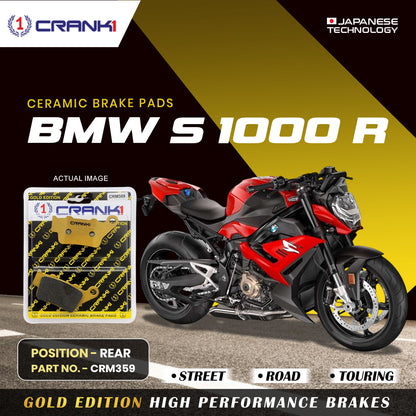 Crank1 Ceramic Brake Pads For BMW S 1000 R - Rear - CRM359