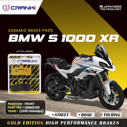 Crank1 Ceramic Brake Pads For BMW S 1000 XR (2018 Onwards) - Front - CRM0709 - 2 Sets