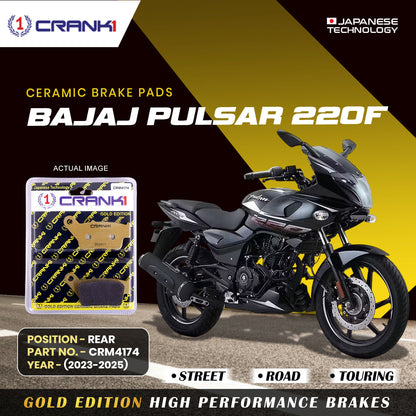 Crank1 Ceramic Brake Pads For Bajaj Pulsar 220F (2023-2025) - Rear - CRM4174