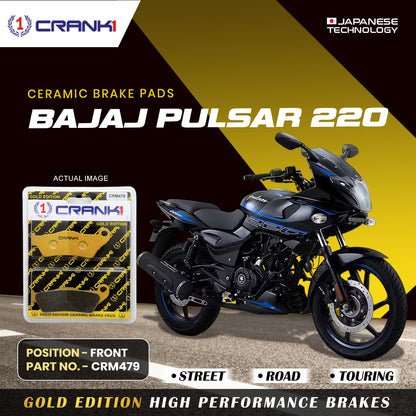 Crank1 Ceramic Brake Pads For Bajaj Pulsar 220 - Front - CRM479