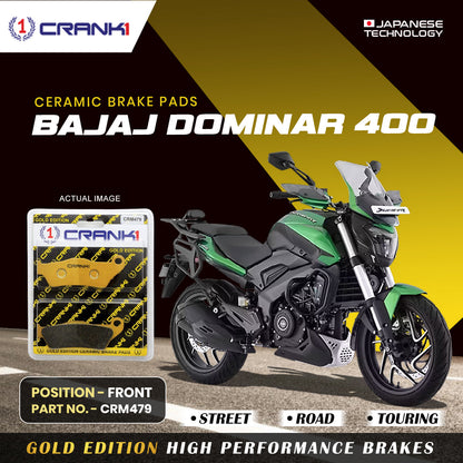 Crank1 Ceramic Brake Pads For Bajaj Dominar 400 - Front - CRM479