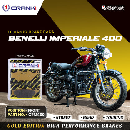 Crank1 Ceramic Brake Pads For Benelli Imperiale 400 - Front - CRM400