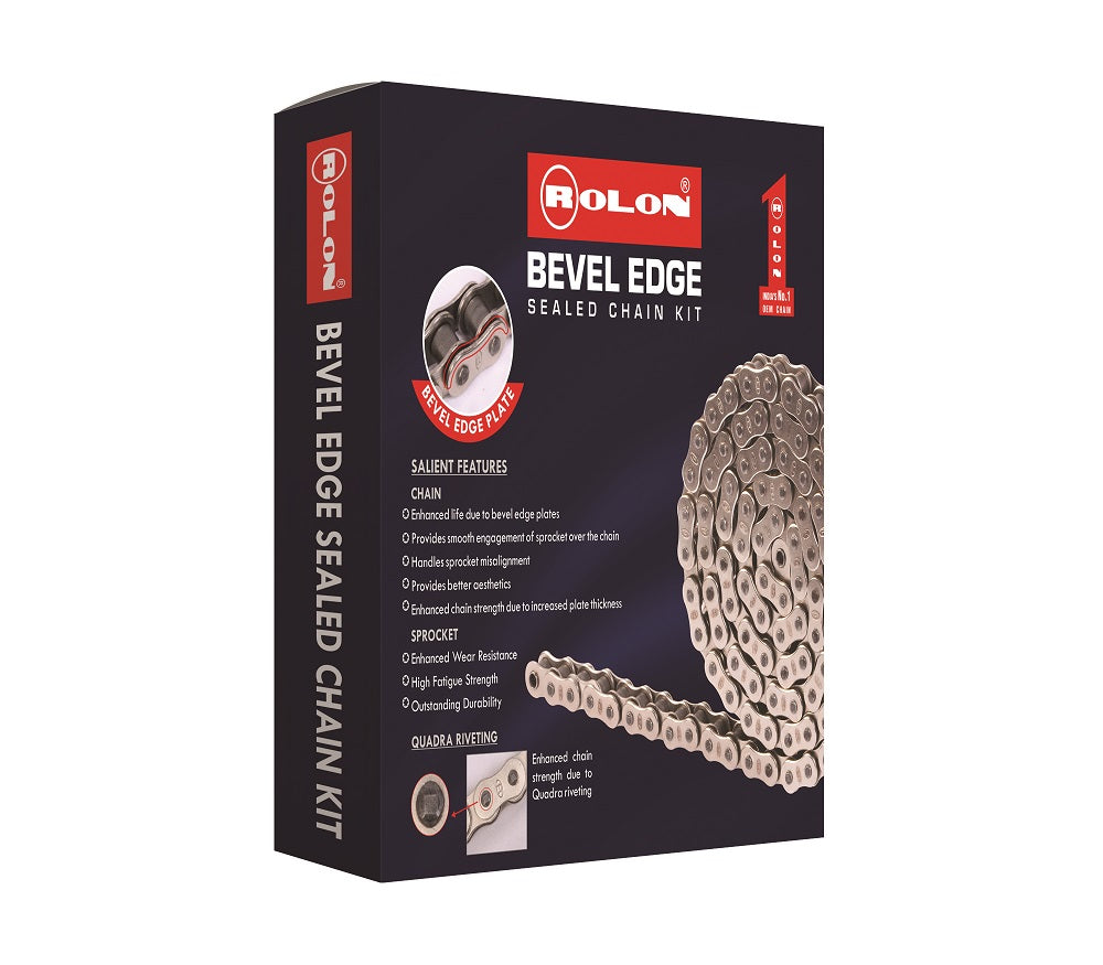Rolon Nickel Chain and Sprocket for RE Thunderbird 350/ 350X - KIT NORC 303