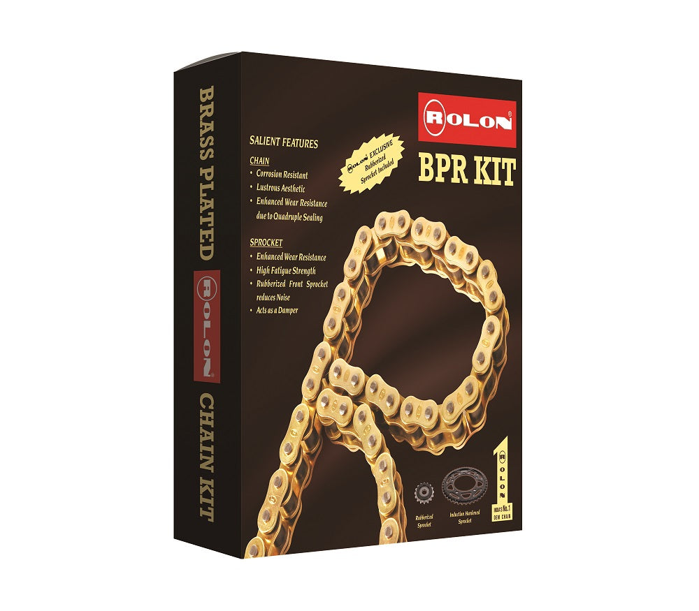 Rolon Brass Chain and Sprocket kit for TVS Apache RR 310 - KIT NXRC 320