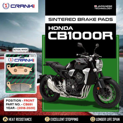 Crank1 Sintered Brake Pads For Honda CB1000R (2018-2020) - Front - CB691