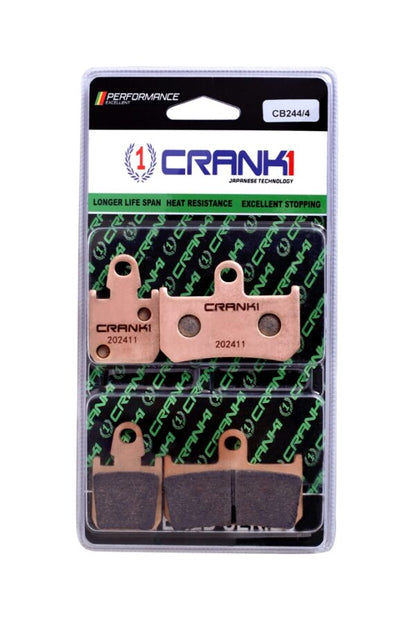 Crank1 Sintered Brake Pads For Yamaha YZF-R1 (2009-2014) - Front - CB244/4 - 2 Sets Required