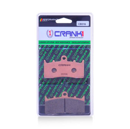 Crank1 Sintered Brake Pads For BMW K 1600 GT (2017-2021) - Front - CB316