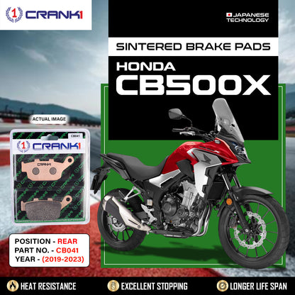 Crank1 Sintered Brake Pads For Honda CB500X (2019-2023) - Rear - CB041