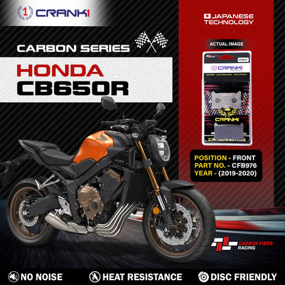 Crank1 Carbon Brake Pads For Honda CB650R (2019-2020) - Front - CFB976 - 2 Sets