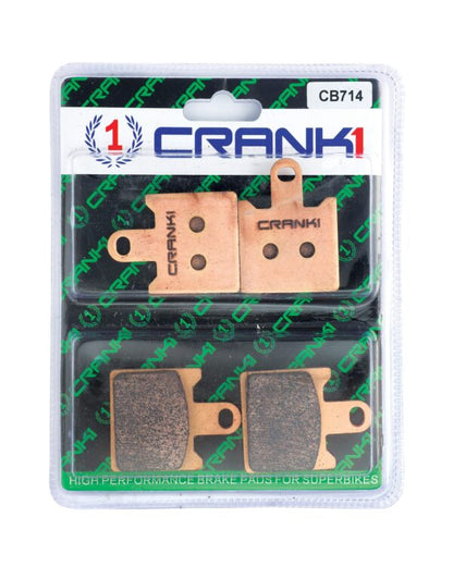 Crank1 Sintered Brake Pads For Kawasaki Ninja ZX-14R (2014) - Front - CB714 - 2 Sets
