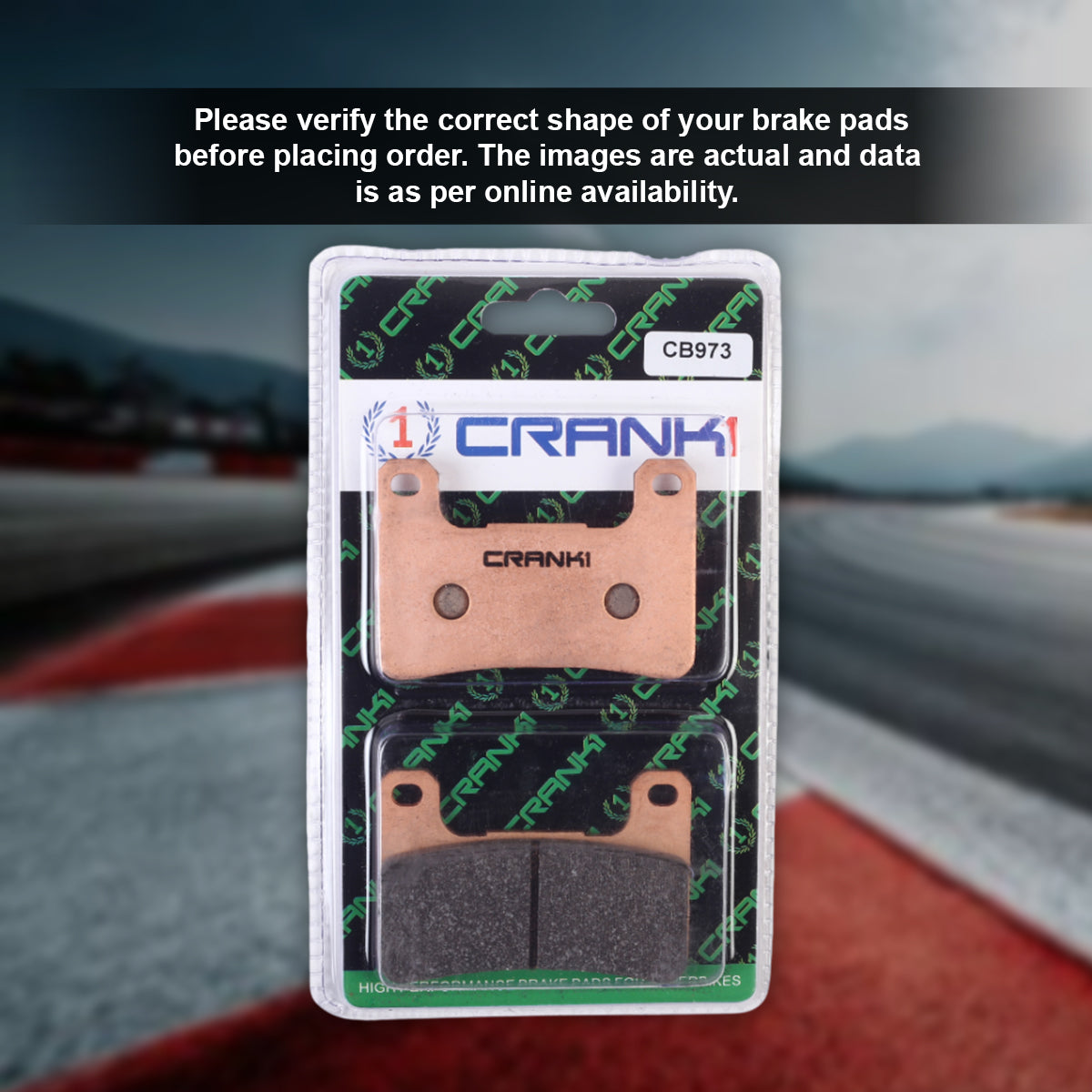 Crank1 Sintered Brake Pads For Kawasaki Ninja ZX-4RR (2024) - Front - CB973 - 2 Sets