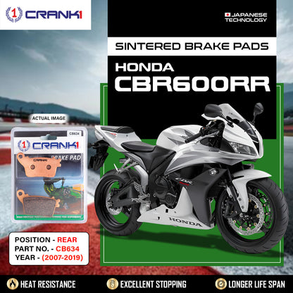 Crank1 Sintered Brake Pads For Honda CBR600RR (2007-2019) - Rear - CB634