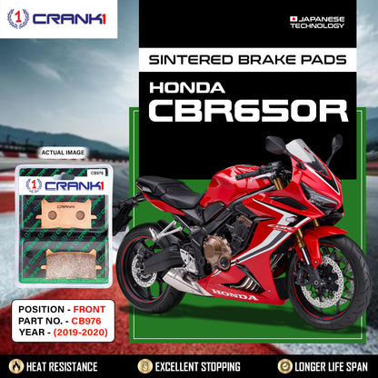 Crank1 Sintered  Brake Pads For Honda CBR650R (2019-2020) - Front - CB976 - 2 Sets