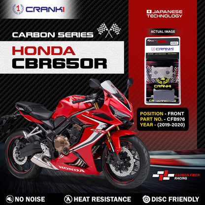 Crank1 Carbon Brake Pads For Honda CBR650R (2019-2020) - Front - CFB976 - 2 Sets