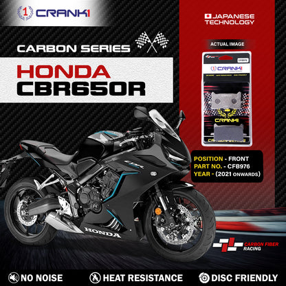 Crank1 Carbon Brake Pads For Honda CBR650R (2021 Onwards) - Front - CFB976 - 2 Sets