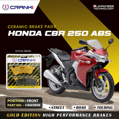 Crank1 Ceramic Brake Pads For Honda CBR 250 ABS - Front - CRM2809