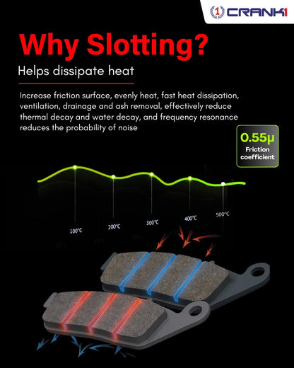 Crank1 Carbon Brake Pads For Yamaha YZF-R1 (2015 Onwards) - Front - CFB083 - 2 Sets