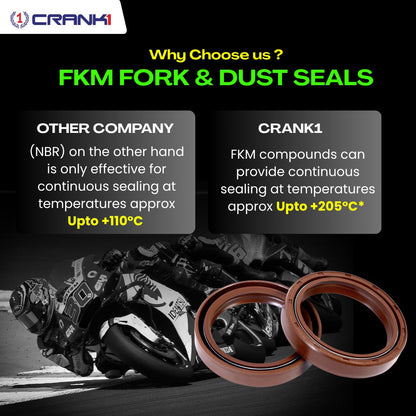 Crank1 Fork Oil Seals Pair For Ducati Monster 797 (2017-2018) - CPF55-123